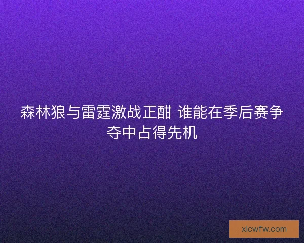 森林狼与雷霆激战正酣 谁能在季后赛争夺中占得先机