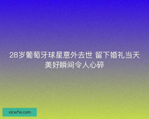 28岁葡萄牙球星意外去世 留下婚礼当天美好瞬间令人心碎