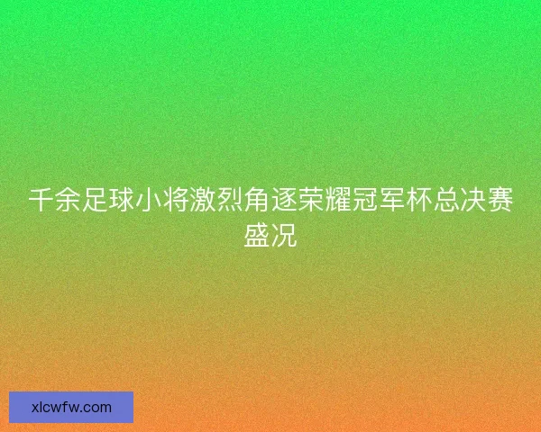 千余足球小将激烈角逐荣耀冠军杯总决赛盛况
